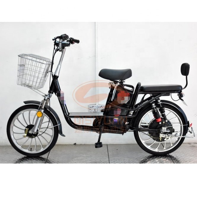 Disiyuan 20" Lady Electric Bicycle Steel Frame 350W Electric Bike 48V 12A Lithium Double Rear Shock Absorber Korea Women Hybrid